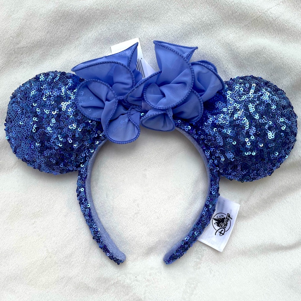 Disney Parks Minnie Ear Headband Purple with accent bow